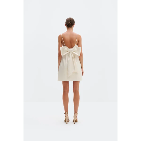 By Malina Florinna Mini Dress in Vanilla | Wedding Dresses | Coveti