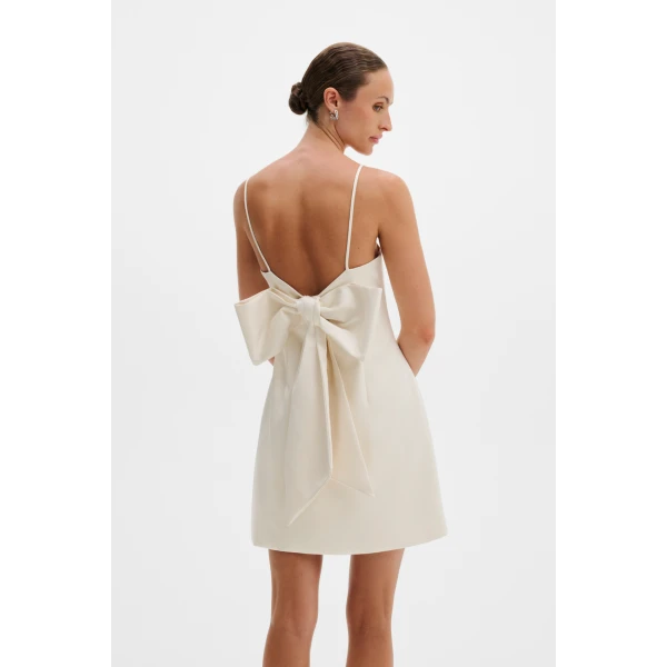 By Malina Florinna Mini Dress in Vanilla | Wedding Dresses | Coveti