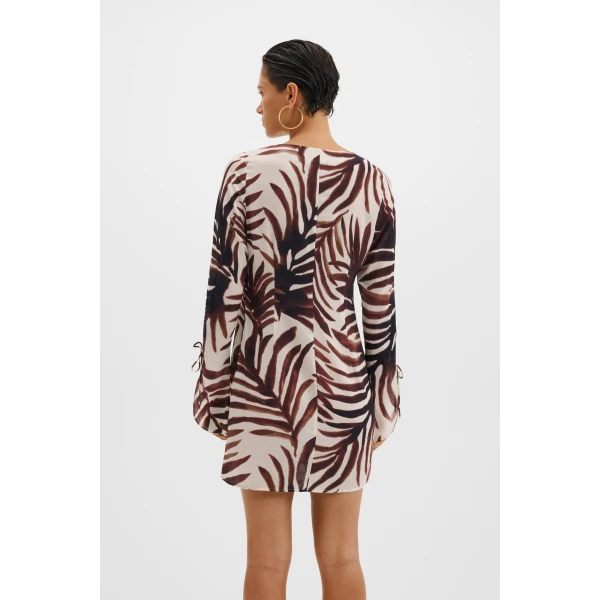 By Malina Fredrica Mini Dress in Burnt Leaf | Mini Dresses | Coveti