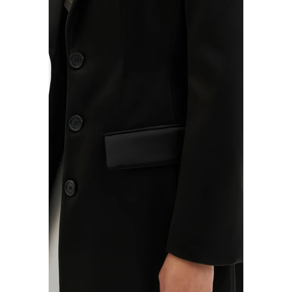 By Malina Gabriella Overcoat in Black | Coats | Coveti