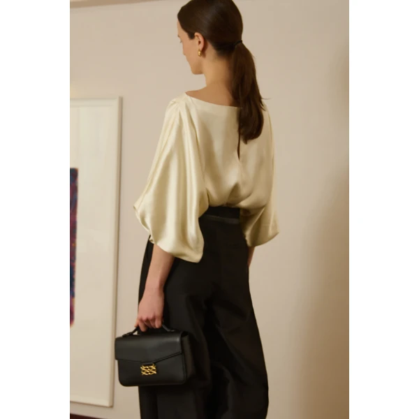 By Malina Havanna Blouse in Pearl | Blouse | Coveti