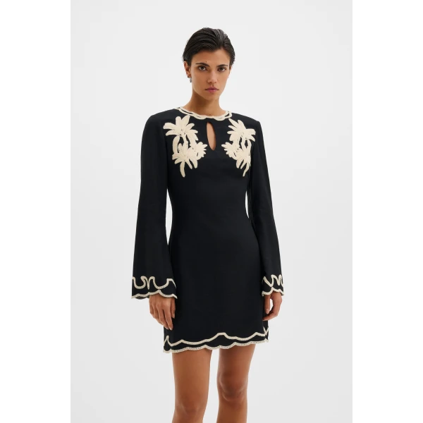 By Malina Henny Mini Dress in Black | Mini Dresses | Coveti