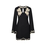 By Malina Henny Mini Dress in Black | Mini Dresses | Coveti