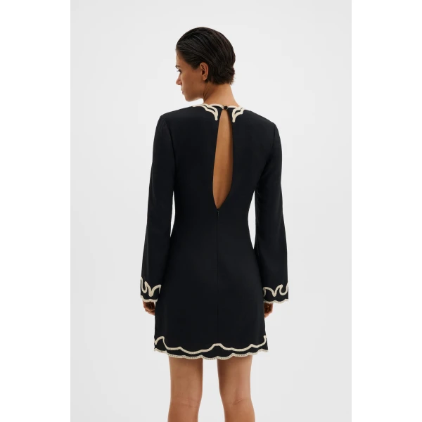 By Malina Henny Mini Dress in Black | Mini Dresses | Coveti