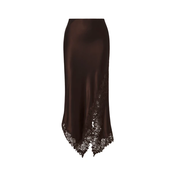 Heylin Midi Skirt in Dark Brown
