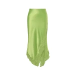 By Malina Heylin Midi Skirt in Lime | Midi Skirts | Coveti
