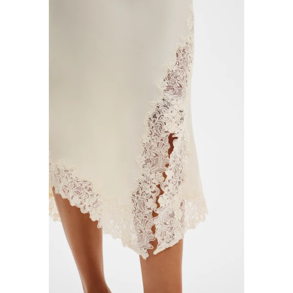 By Malina Heylin Midi Skirt in Pearl | Midi Skirts | Coveti