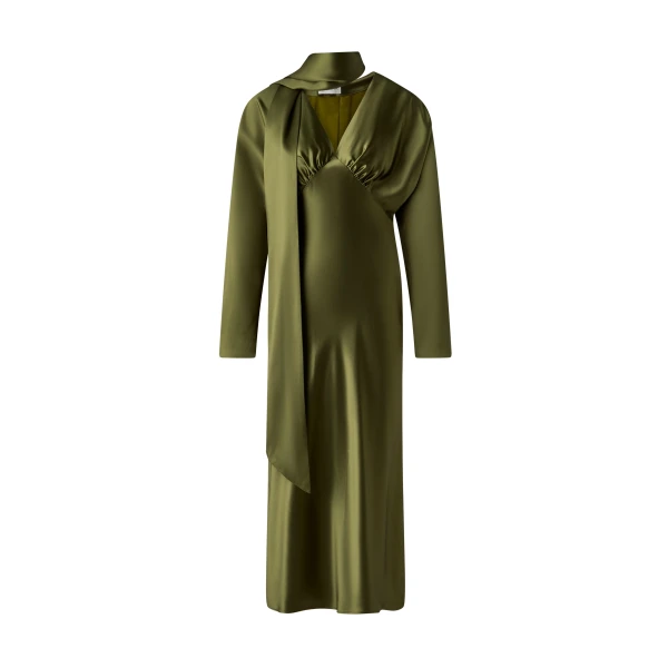 By Malina Ingrid Midi Dress in Moss Green | Midi Dresses | Coveti