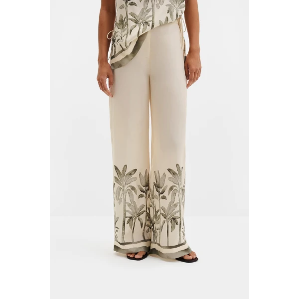 By Malina Izabelle Pants in Palm | Wide leg pants | Coveti