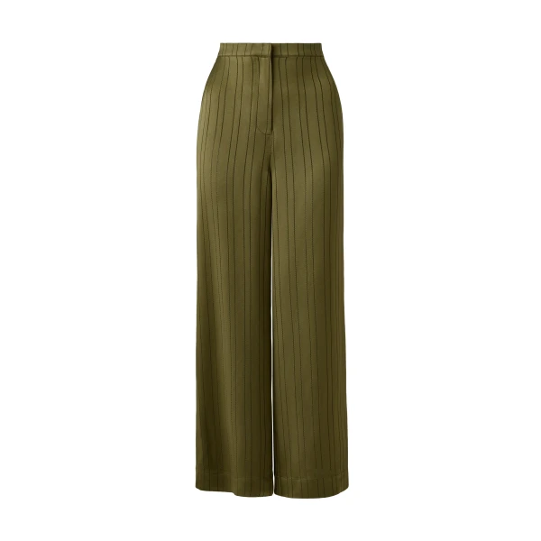 By Malina Izabelle Trousers in Moss Green | Wide leg pants | Coveti