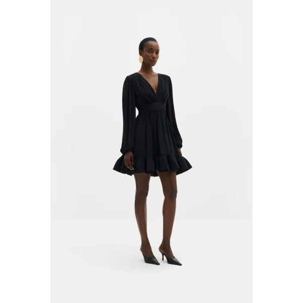 By Malina Jadie Mini Dress in Black | Mini Dresses | Coveti