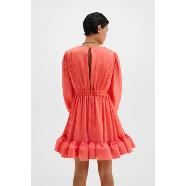 By Malina Jadie Mini Dress in Coral | Mini Dresses | Coveti