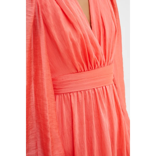 By Malina Jadie Mini Dress in Coral | Mini Dresses | Coveti