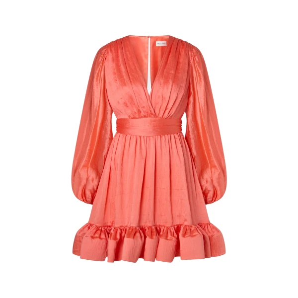 Jadie Mini Dress in Coral