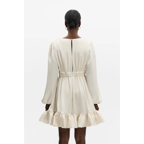 By Malina Jadie Mini Dress in Cream | Wedding Dresses | Coveti
