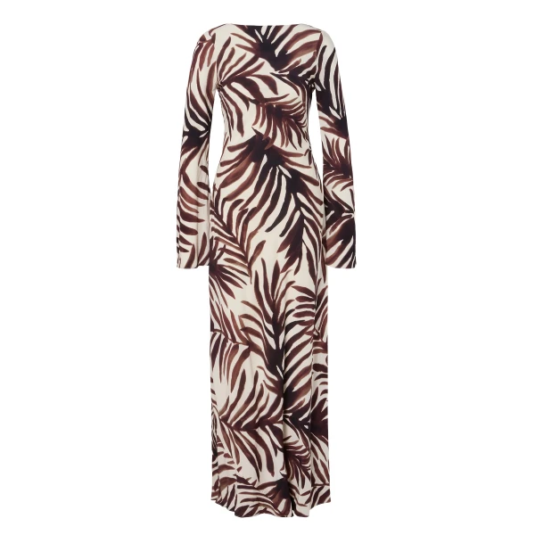 Jennelie Maxi Dress in Burnt Leaf