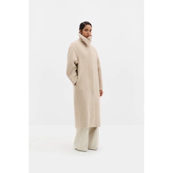 By Malina Jennifer Coat in Light Taupe | Coats | Coveti