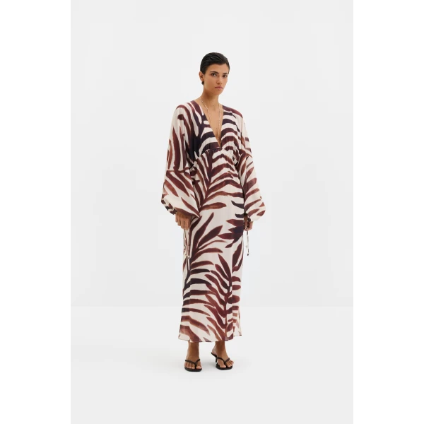 By Malina Joseline Maxi Kaftan in Burnt Leaf | kaftan | Coveti