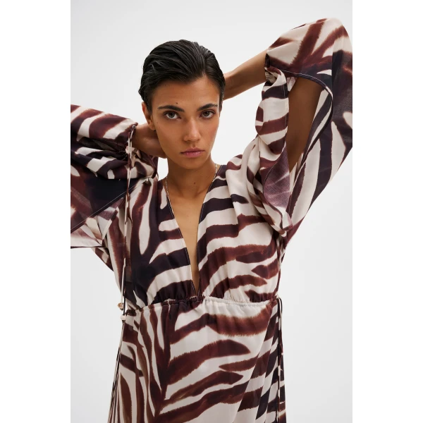 By Malina Joseline Maxi Kaftan in Burnt Leaf | kaftan | Coveti