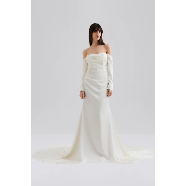 By Malina Josephine Gown in Cream | Wedding Dresses | Coveti