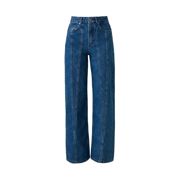 Katia High Rise Wide Jeans in Dark Blue Vintage