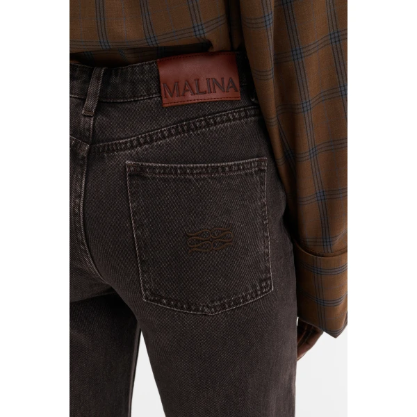 By Malina Katia Jeans in Brown Wash | Denim | Coveti