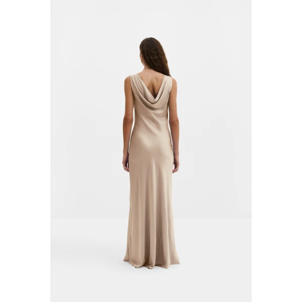 By Malina Leah Maxi Dress in Champagne | Maxi Dresses | Coveti
