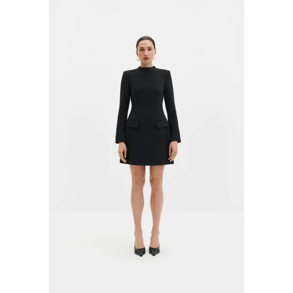 By Malina Leanna Mini Dress in Black | Mini Dresses | Coveti
