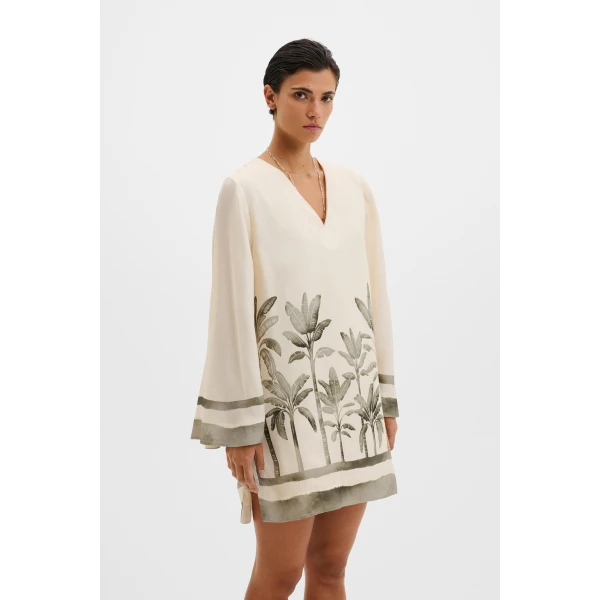 By Malina Leonella Mini Dress in Palm | Mini Dresses | Coveti