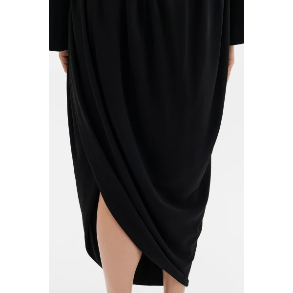 By Malina Lexie Midi Dress in Black | Midi Dresses | Coveti