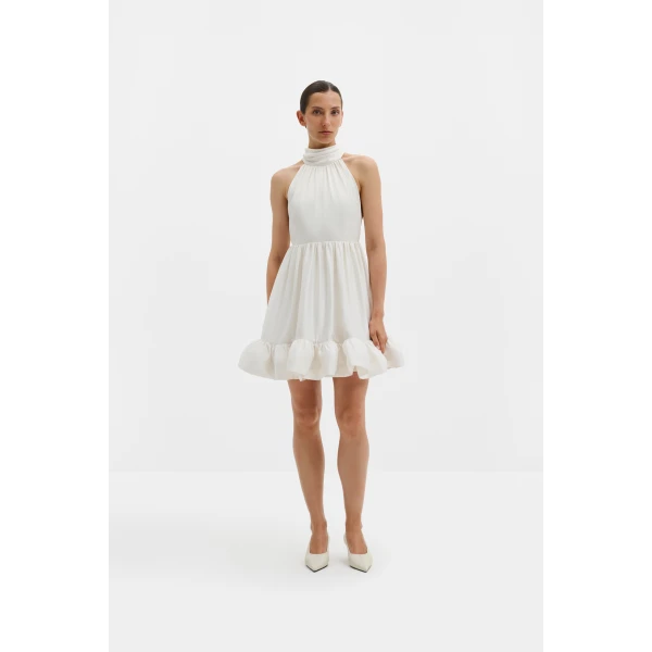 By Malina Liana Mini Dress in Cream | Wedding Dresses | Coveti