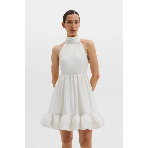 By Malina Liana Mini Dress in Cream | Wedding Dresses | Coveti