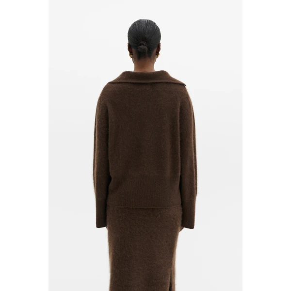By Malina Lilian Cardigan in Dark Brown | Cardigan | Coveti