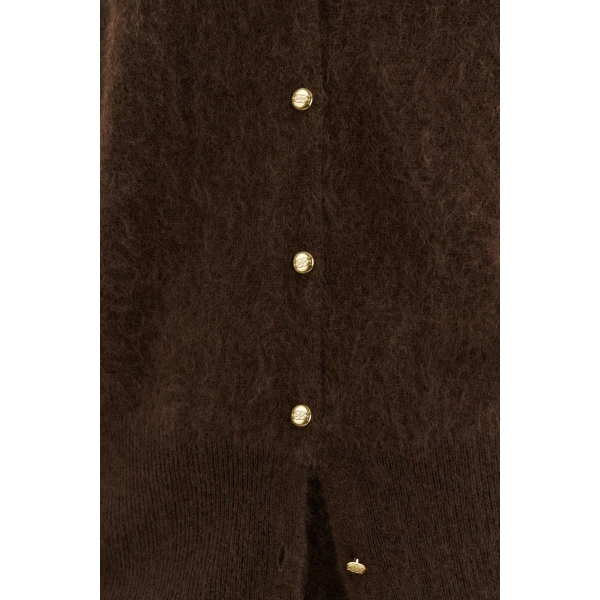 By Malina Lilian Cardigan in Dark Brown | Cardigan | Coveti