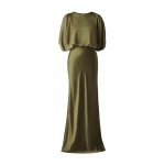 By Malina Linhe Maxi Dress in Moss Green | Maxi Dresses | Coveti