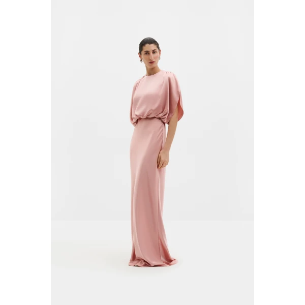 By Malina Linhe Maxi Dress in Soft Pink | Maxi Dresses | Coveti