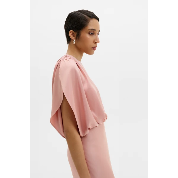 By Malina Linhe Maxi Dress in Soft Pink | Maxi Dresses | Coveti