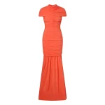 By Malina Loana Maxi Dress in Coral | Maxi Dresses | Coveti