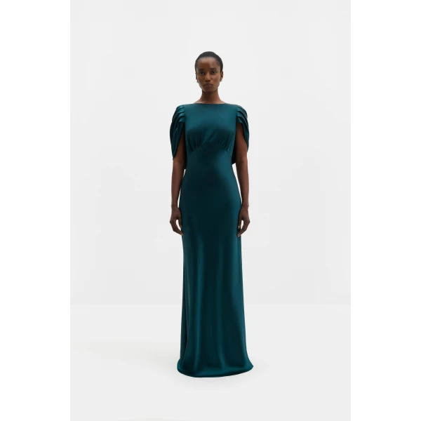 By Malina Louise Maxi Dress in Teal | Maxi Dresses | Coveti