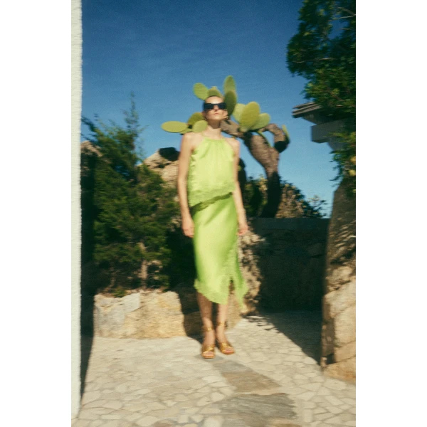 By Malina Madina Top in Lime | Tops | Coveti