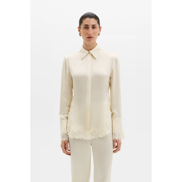 By Malina Malou Shirt in Pearl | Shirts | Coveti