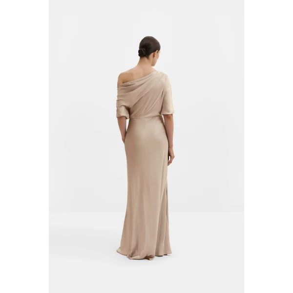 By Malina Marisa Maxi Dress in Champagne | Maxi Dresses | Coveti