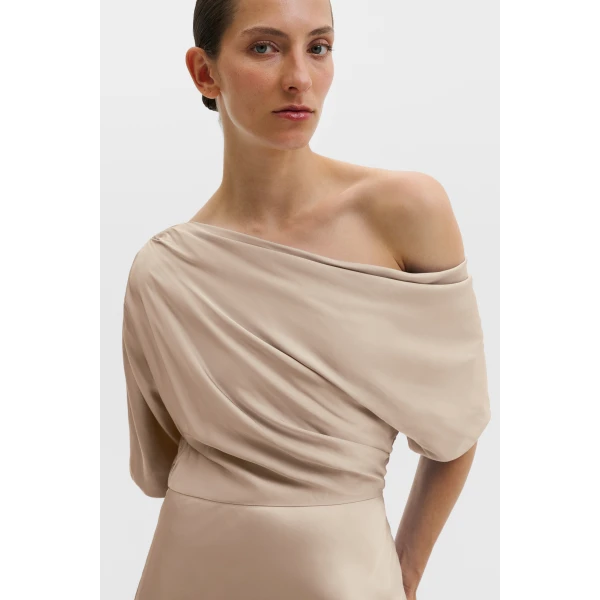 By Malina Marisa Maxi Dress in Champagne | Maxi Dresses | Coveti
