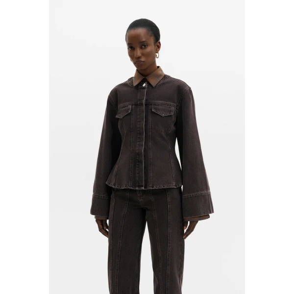 By Malina Meja Shirt in Brown Wash | Shirts | Coveti