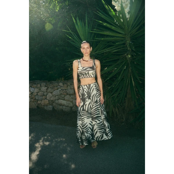 By Malina Meline Midi Skirt in Burnt Leaf | Midi Skirts | Coveti