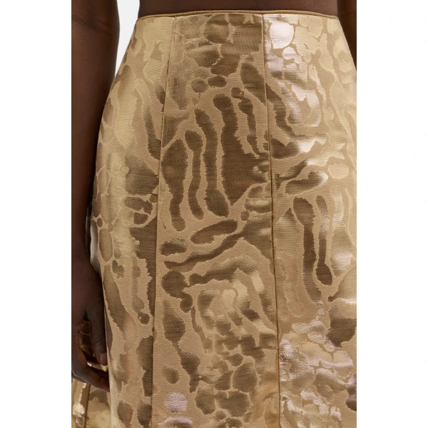 By Malina Meline Midi Skirt in Savannah Metallic | Midi Skirts | Coveti