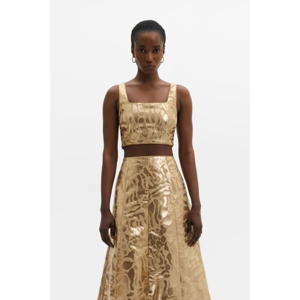 By Malina Mereya Top in Savannah Metallic | Tops | Coveti