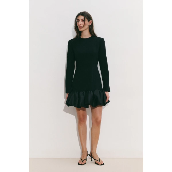 By Malina Miki Mini Dress in Black | Mini Dresses | Coveti