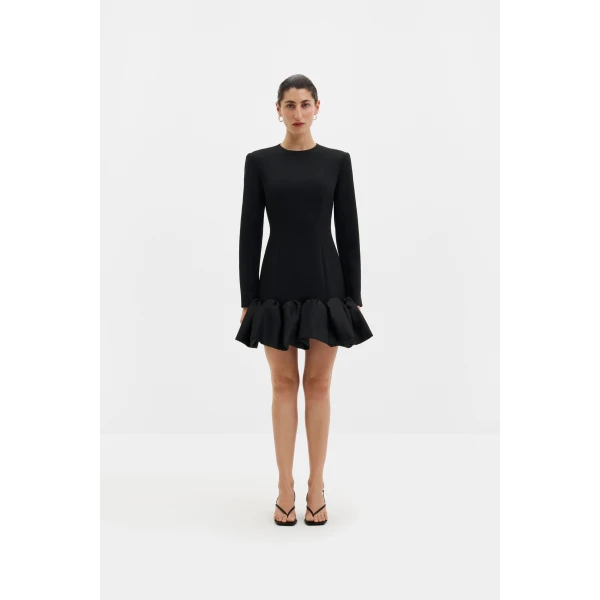 By Malina Miki Mini Dress in Black | Mini Dresses | Coveti