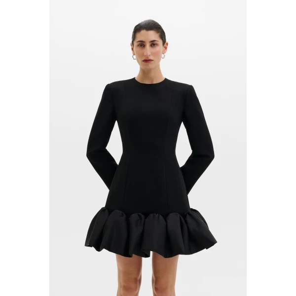 By Malina Miki Mini Dress in Black | Mini Dresses | Coveti